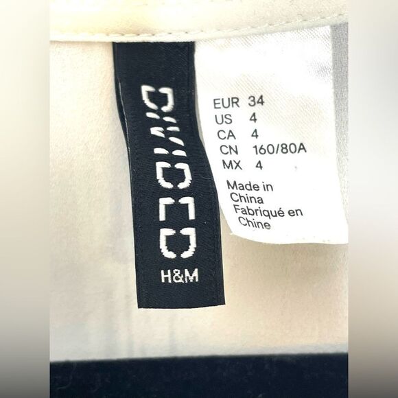 H&M Divided Sheer Fringe Top B-Neck S - Picture 6 of 6